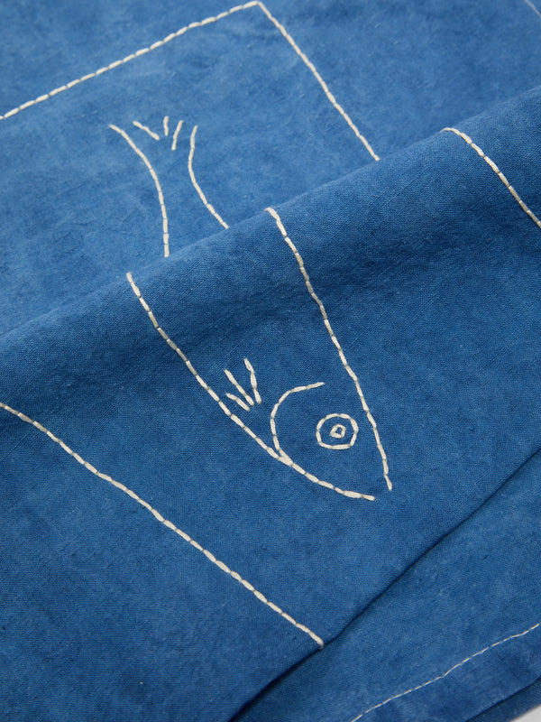 Oeuvres Sensibles - Supper Hand-Embroidered Linen Table Runner - ABASK