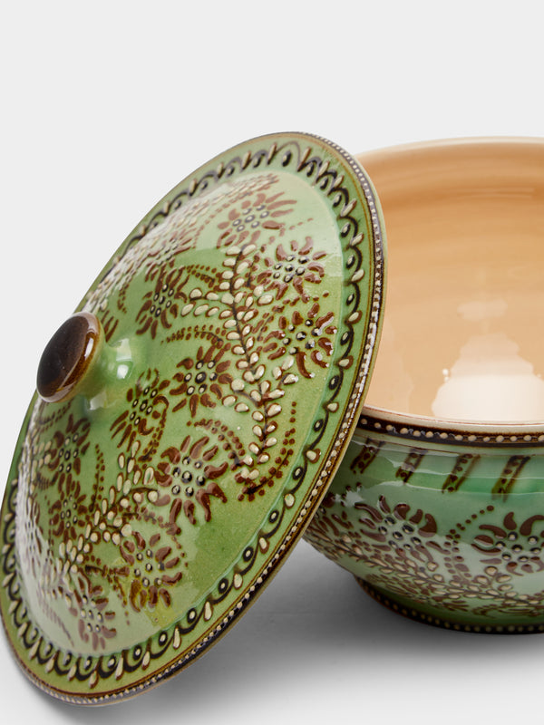 Poterie d’Évires - Flowers Hand-Painted Ceramic Lidded Tureen -  - ABASK