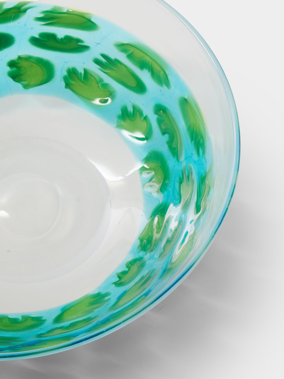 Antique and Vintage - 1951 Riccardo Licata for Cenedese Glass Bowl - Green - ABASK