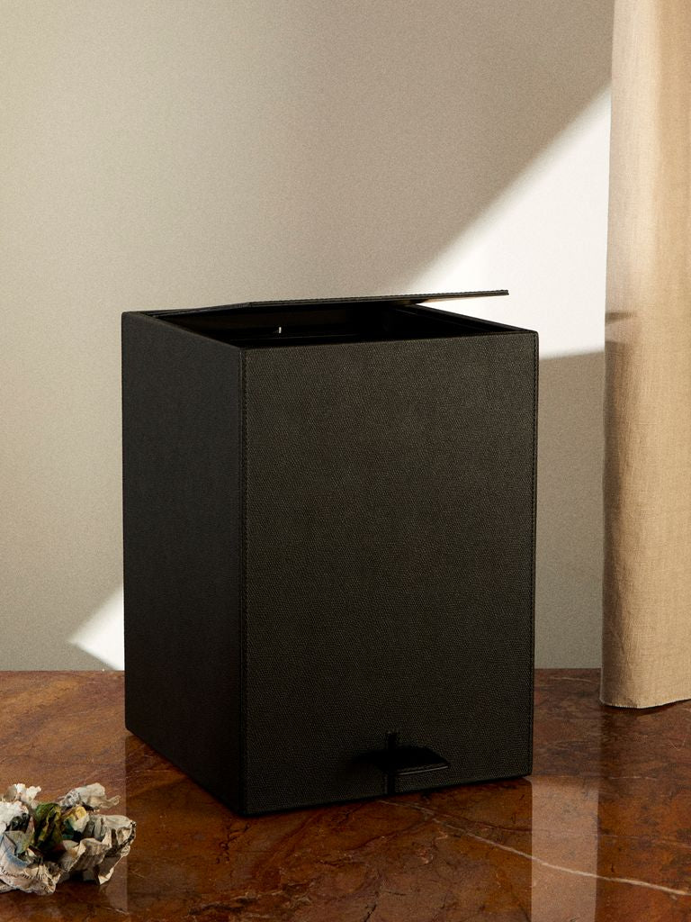 Giobagnara - Groove Leather Pedal Bin - Black - ABASK