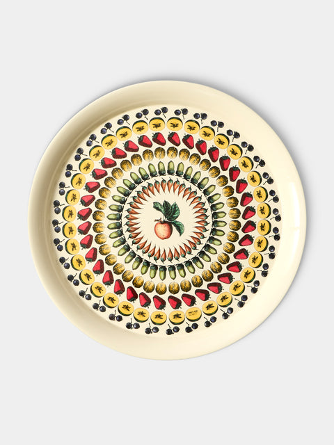 Fornasetti - Giostra di Frutta Iron Tray (23.5in/60cm) - Multiple - ABASK - 