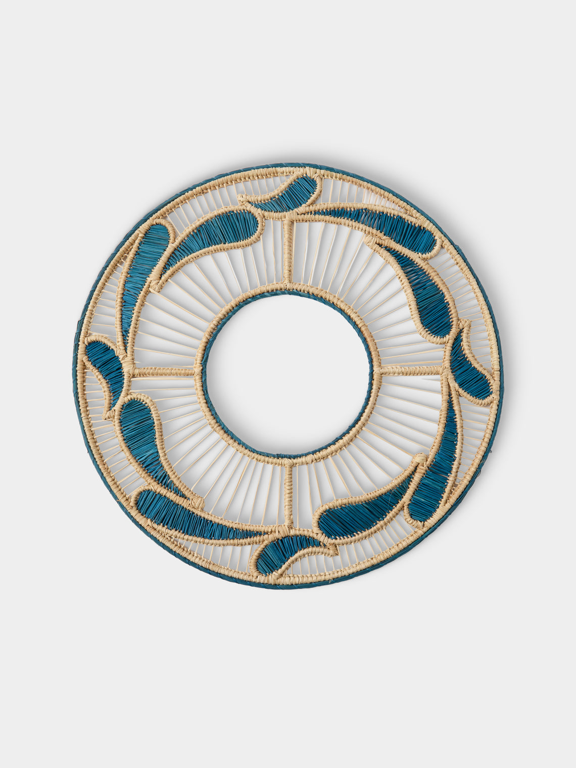 Artesanías del Atlántico - | Set of 4 | Mimbre Handwoven Palm Placemats - Blue - ABASK - 