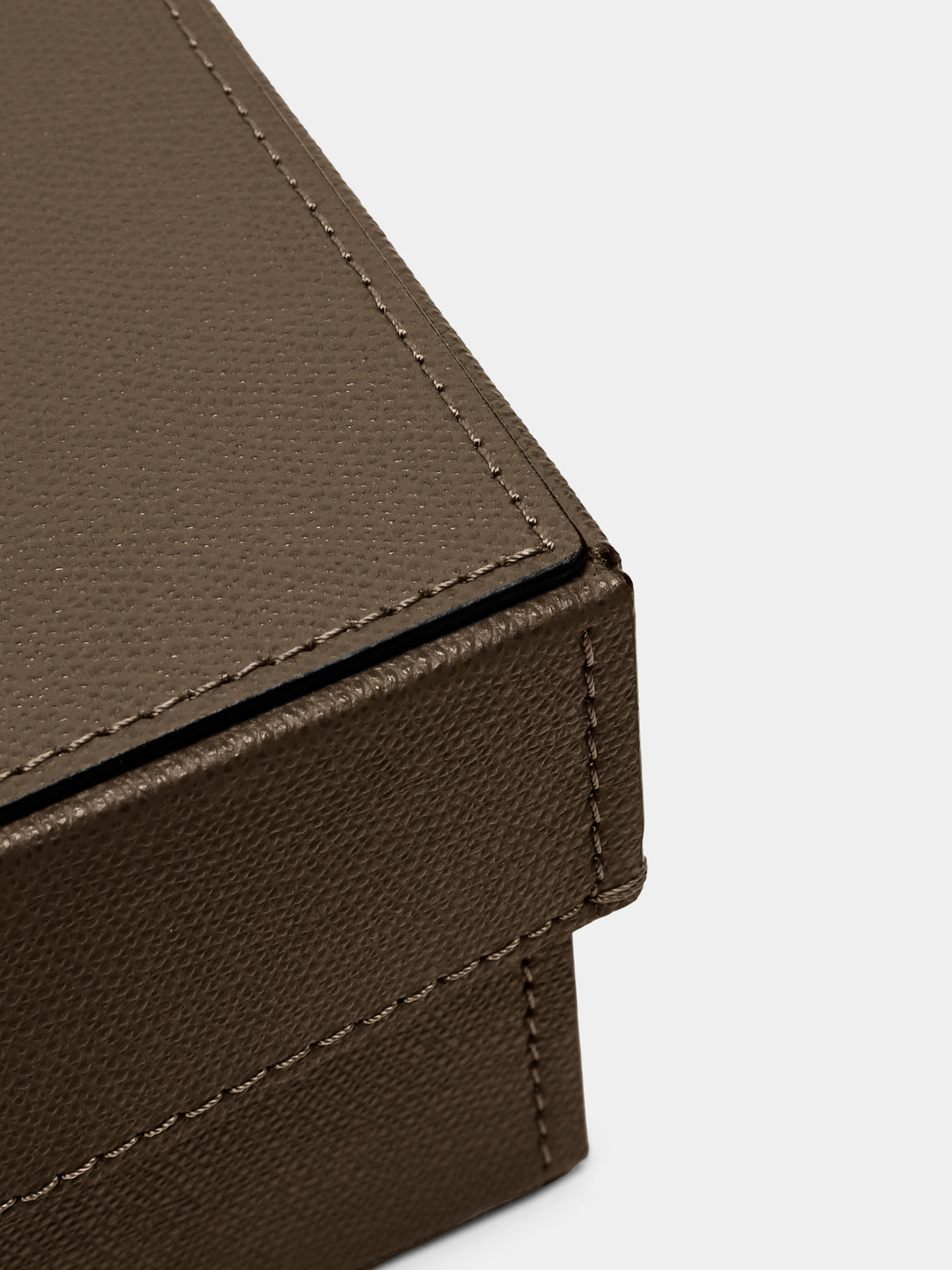 Giobagnara - Marea Leather Large Lidded Box - Brown - ABASK