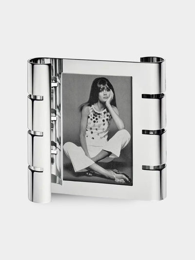Puiforcat - Ruban Silver-Plated Vertical Photo Frame - Silver - ABASK - 