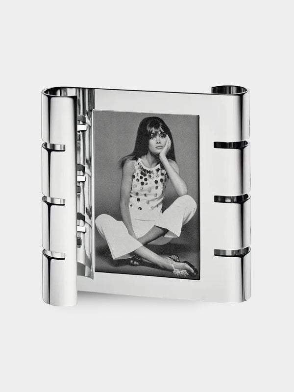 Puiforcat - Ruban Silver-Plated Vertical Photo Frame - Silver - ABASK - 