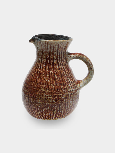 Antique and Vintage - Mid-Century Accolay Ceramic Jug - Brown - ABASK - 