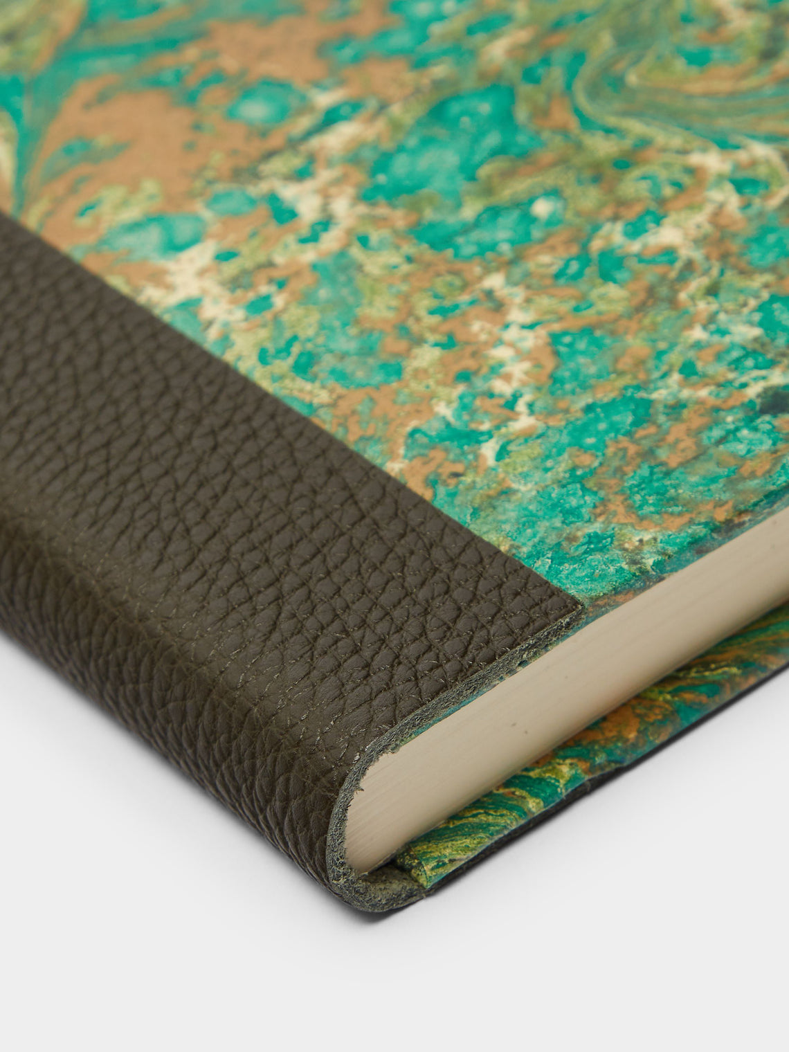 Hand-Marbled Leather Bound Notebook
