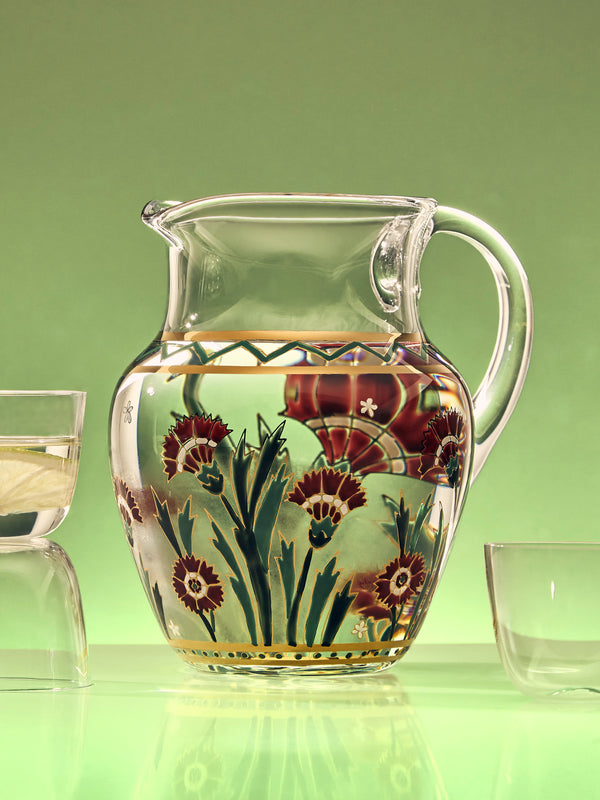 Lobmeyr - Persian Flowers Hand-Blown Crystal Water Pitcher - Multiple - ABASK