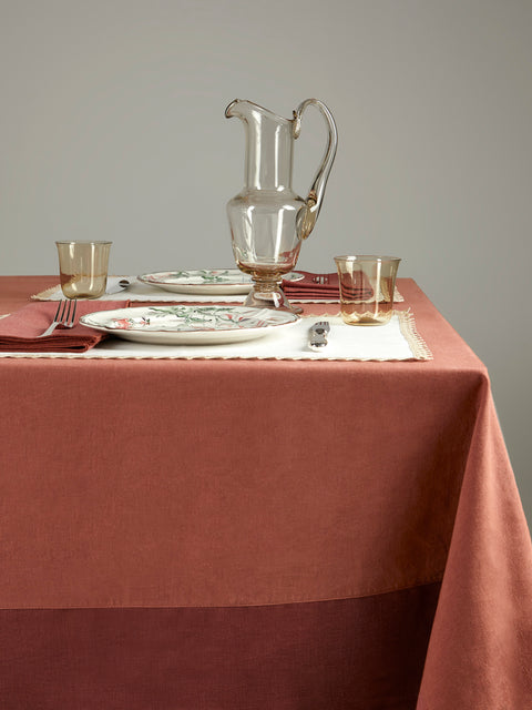 Borgo delle Tovaglie - Bauhaus Linen Square Tablecloth - Orange - ABASK
