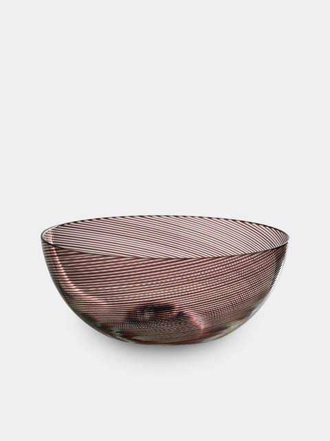 Antique and Vintage - 1988 Venini Tapio Wirkkala Murano Glass Bowl - Purple - ABASK - 