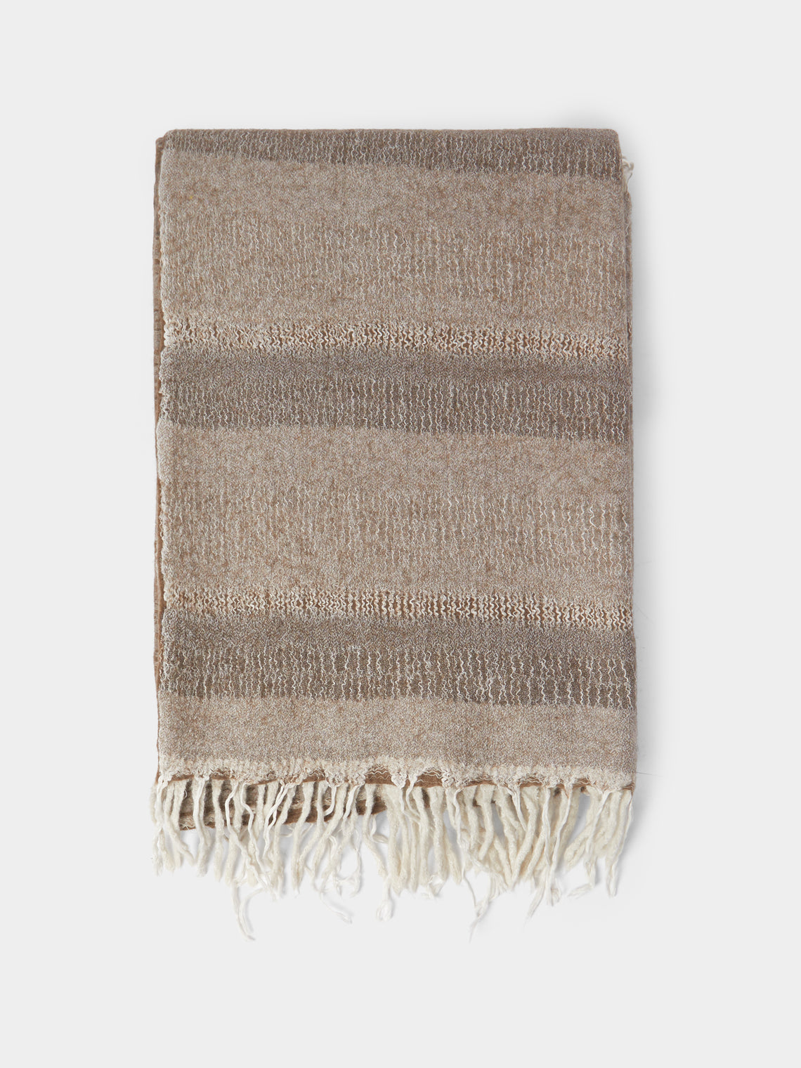 Norlha - Overfelt Quartz Yak and Silk Throw (79in/2m) - Brown - ABASK