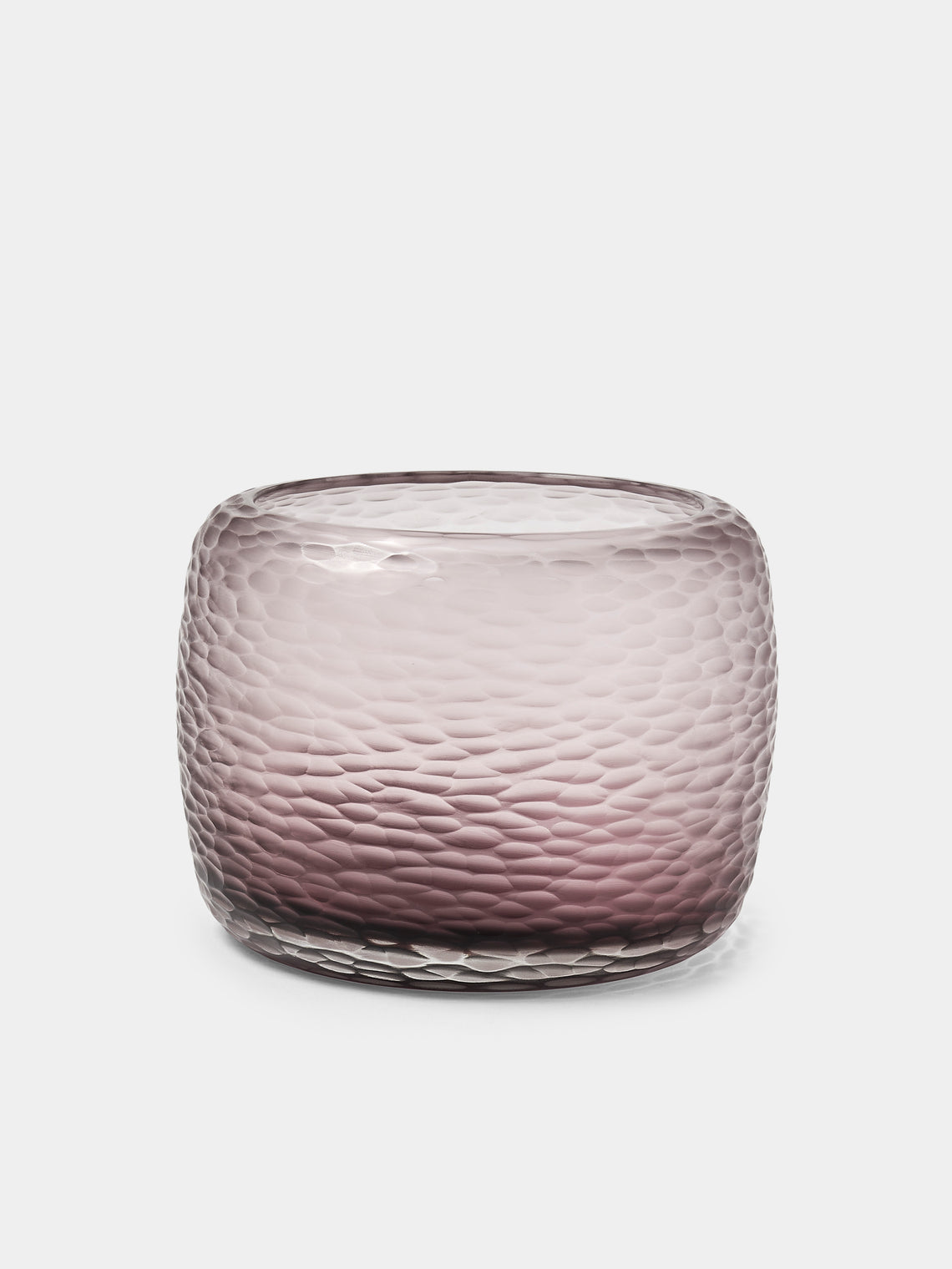 Micheluzzi Glass - Pozzo Ametista Semette Hand-Blown Murano Glass Vase (7in/17.5cm) - Purple - ABASK - 
