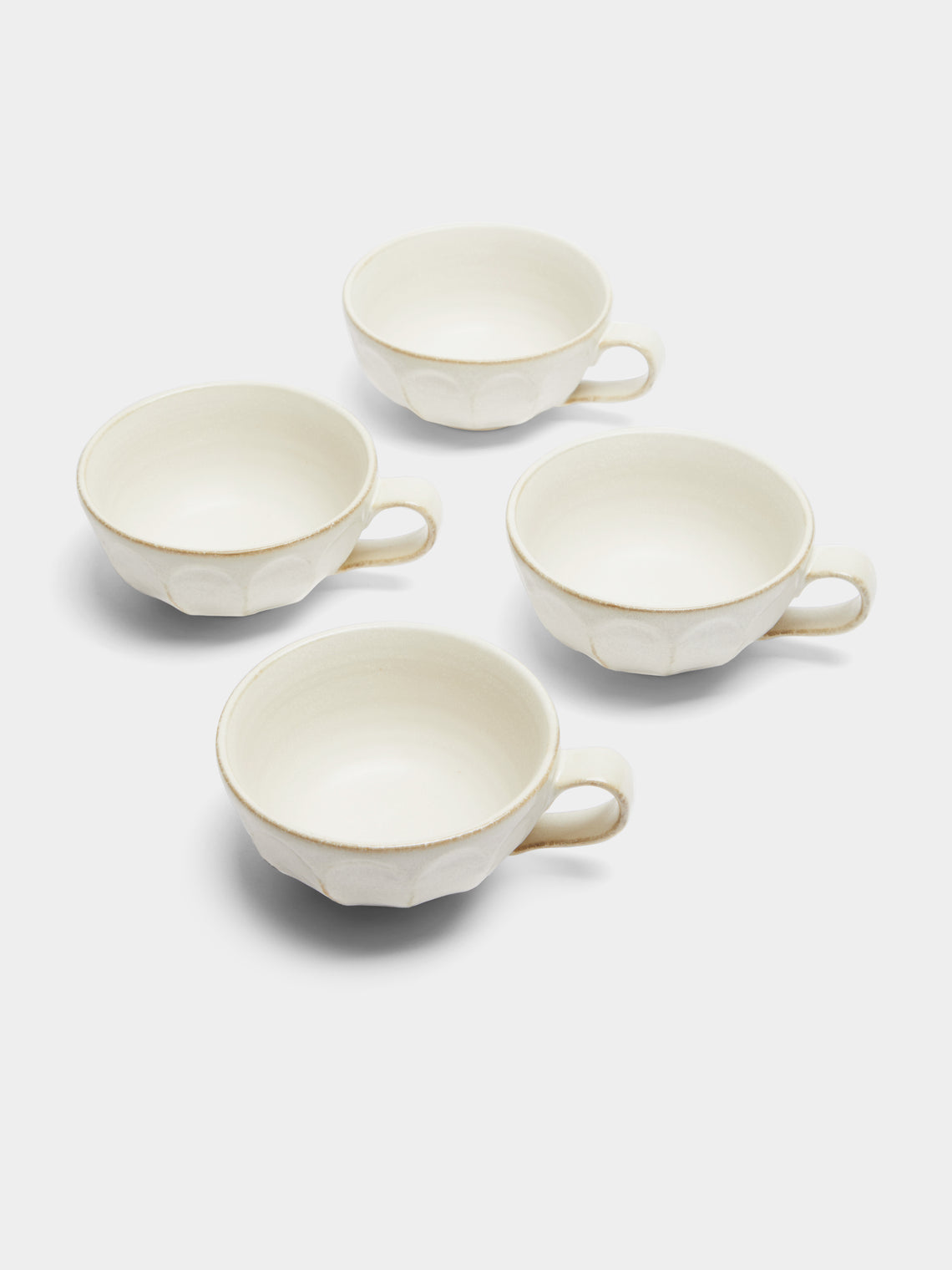 Kaneko Kohyo - Rinka Ceramic Soup Cups (Set of 4) - White - ABASK