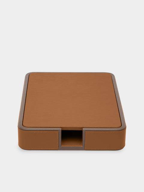 Giobagnara x Poltrona Frau - Leather A4 Paper Tray - Tan - ABASK - 