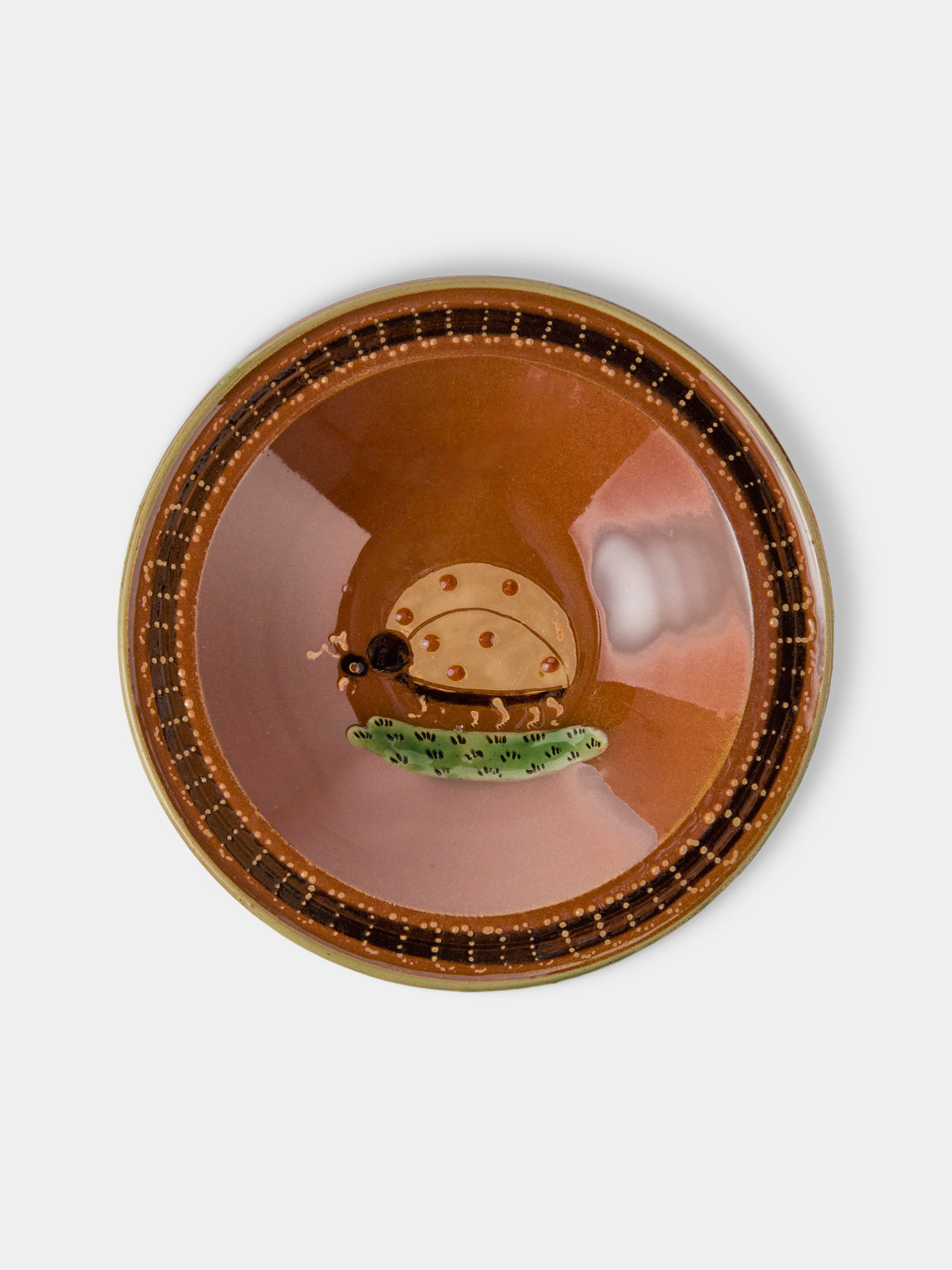 Poterie d’Évires - Animals Hand-Painted Ceramic Breakfast Bowls (Set of 4) - Light Brown - ABASK