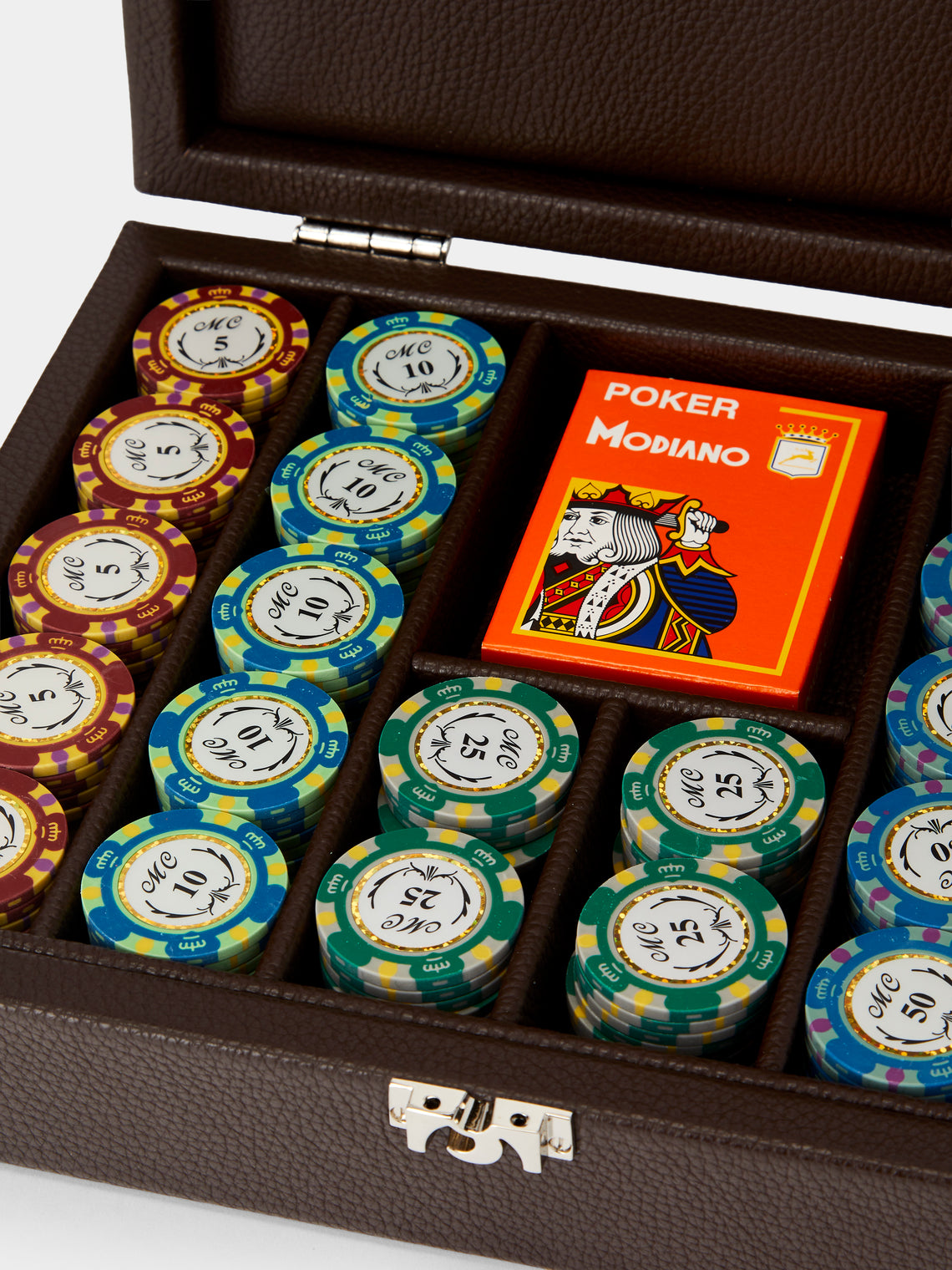Hector Saxe - Leather Small Poker Set - Brown - ABASK