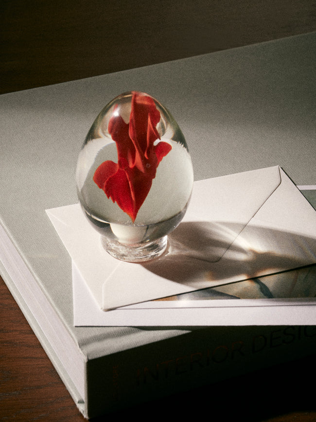 Antique and Vintage - 1982 Fulvio Bianconi for Venini Coral Glass Paperweight - Red - ABASK