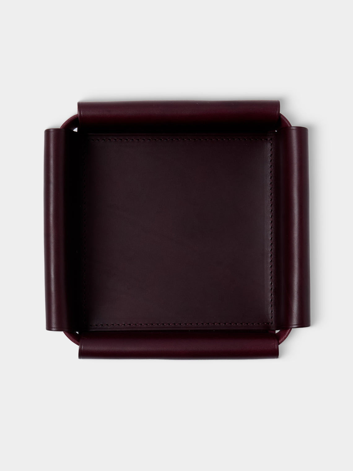 Otzi Studio - Assembly Leather Valet Tray (10in/26cm) - Burgundy - ABASK - 