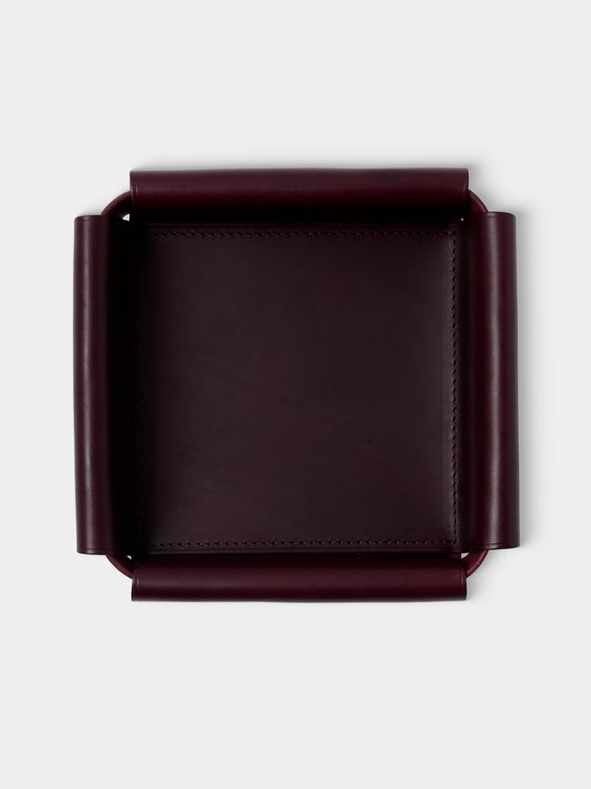 Otzi Studio - Assembly Leather Valet Tray (10in/26cm) - Burgundy - ABASK - 