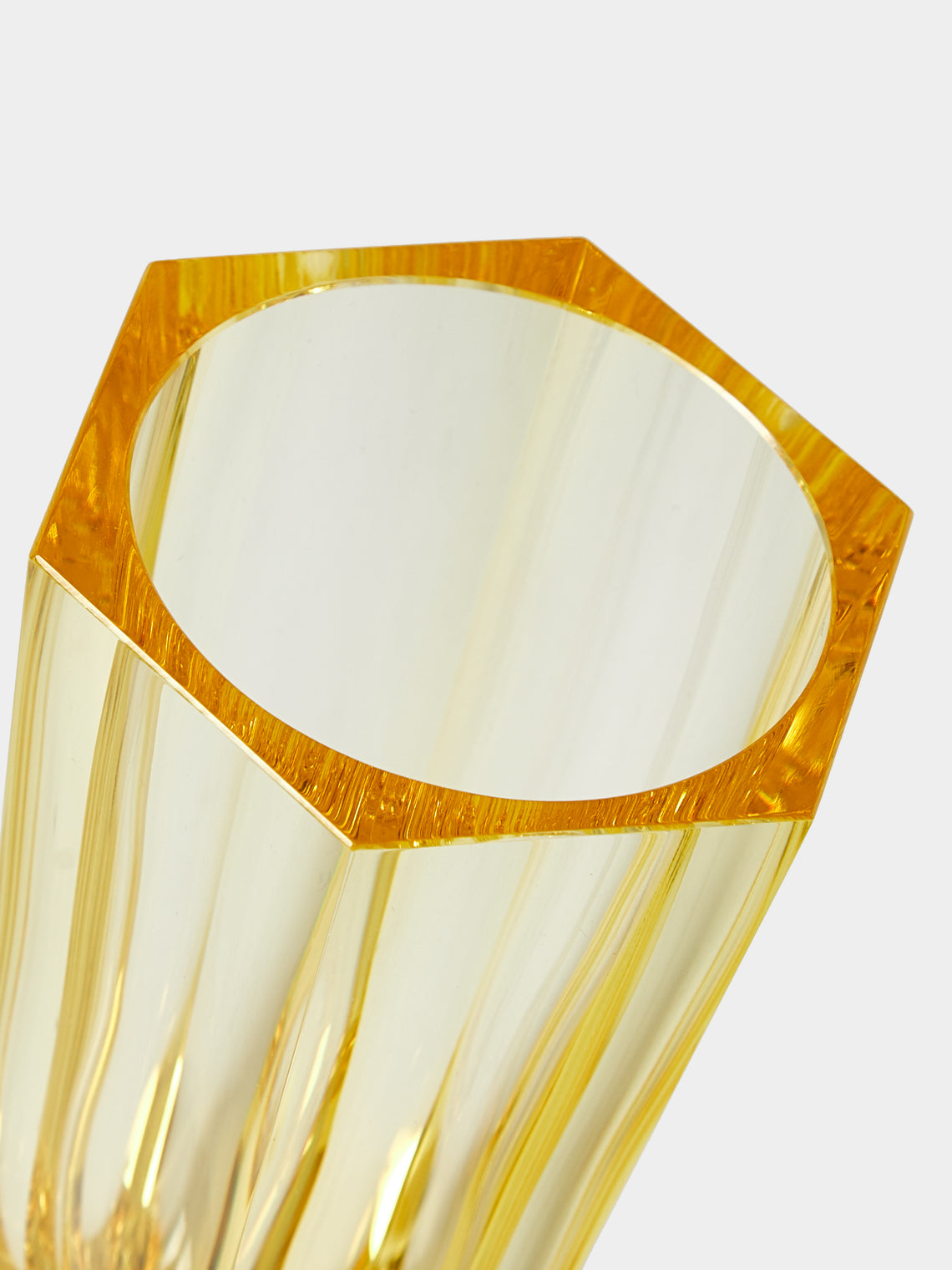 Moser - Purity Hand-Blown Crystal Bud Vase (4.5in/11.5cm) - Yellow - ABASK