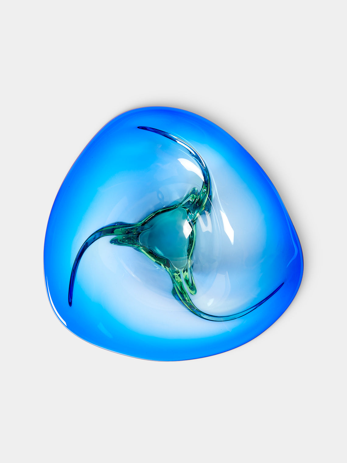 Antique and Vintage - Mid-Century Murano Glass Bowl - Blue - ABASK