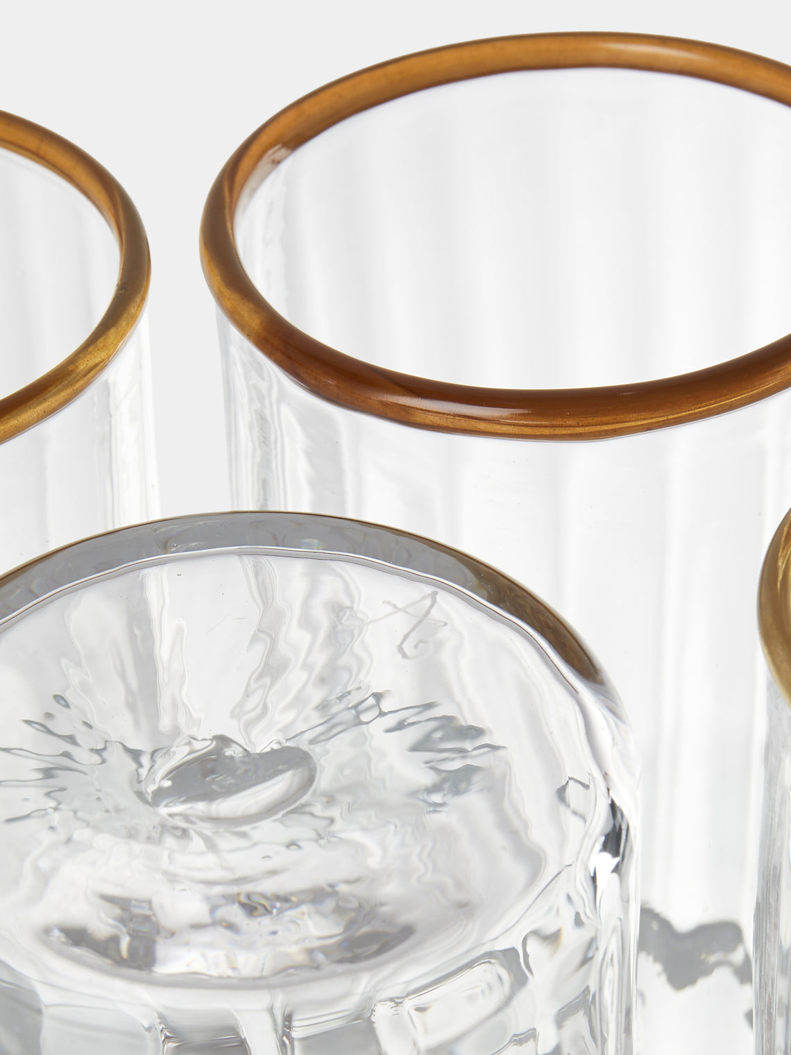 Akua Objects - Peter Hand-Blown Crystal Highballs (Set of 4) - Clear - ABASK