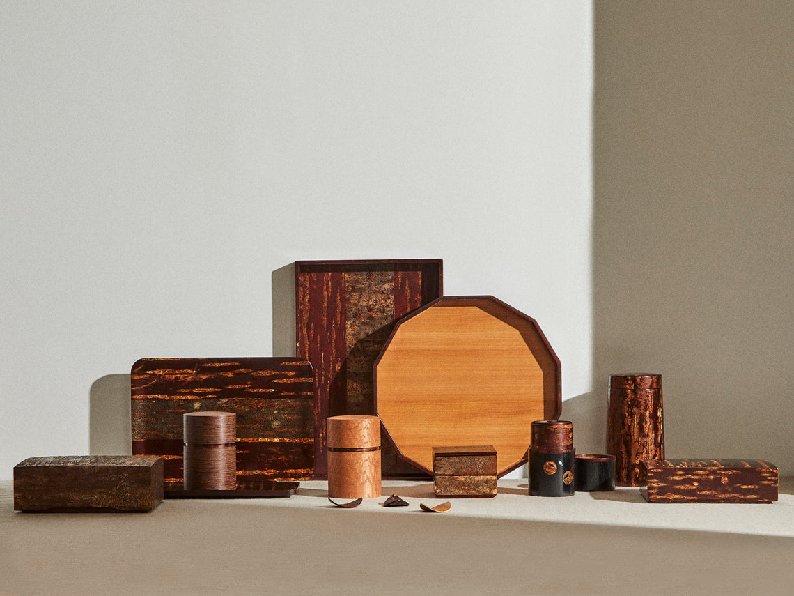 Denshiro - Polished Cherry Bark Tea Canister - Brown - ABASK