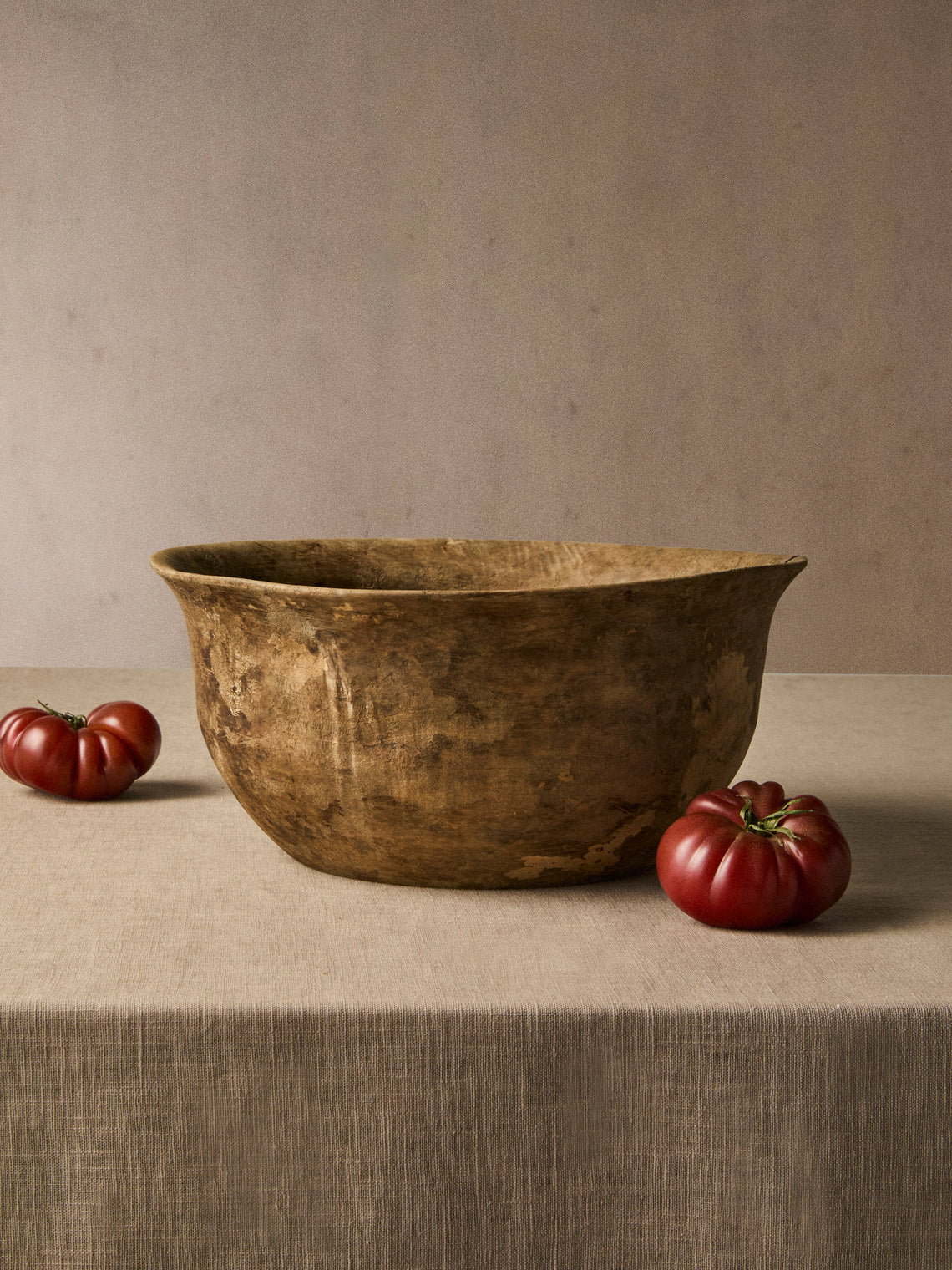 Iida Woodturning - Hand-Turned Earth-Finish Dogwood Bowl - Brown - ABASK