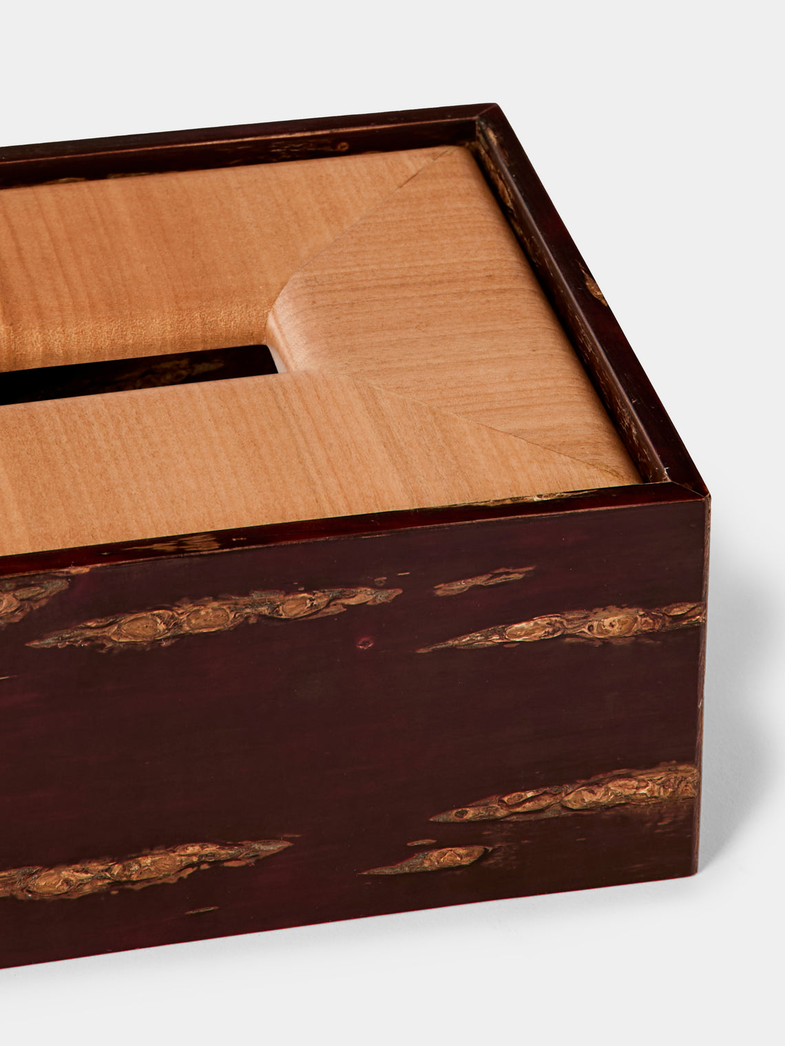 Denshiro - Cherry Bark Tissue Box - Brown - ABASK