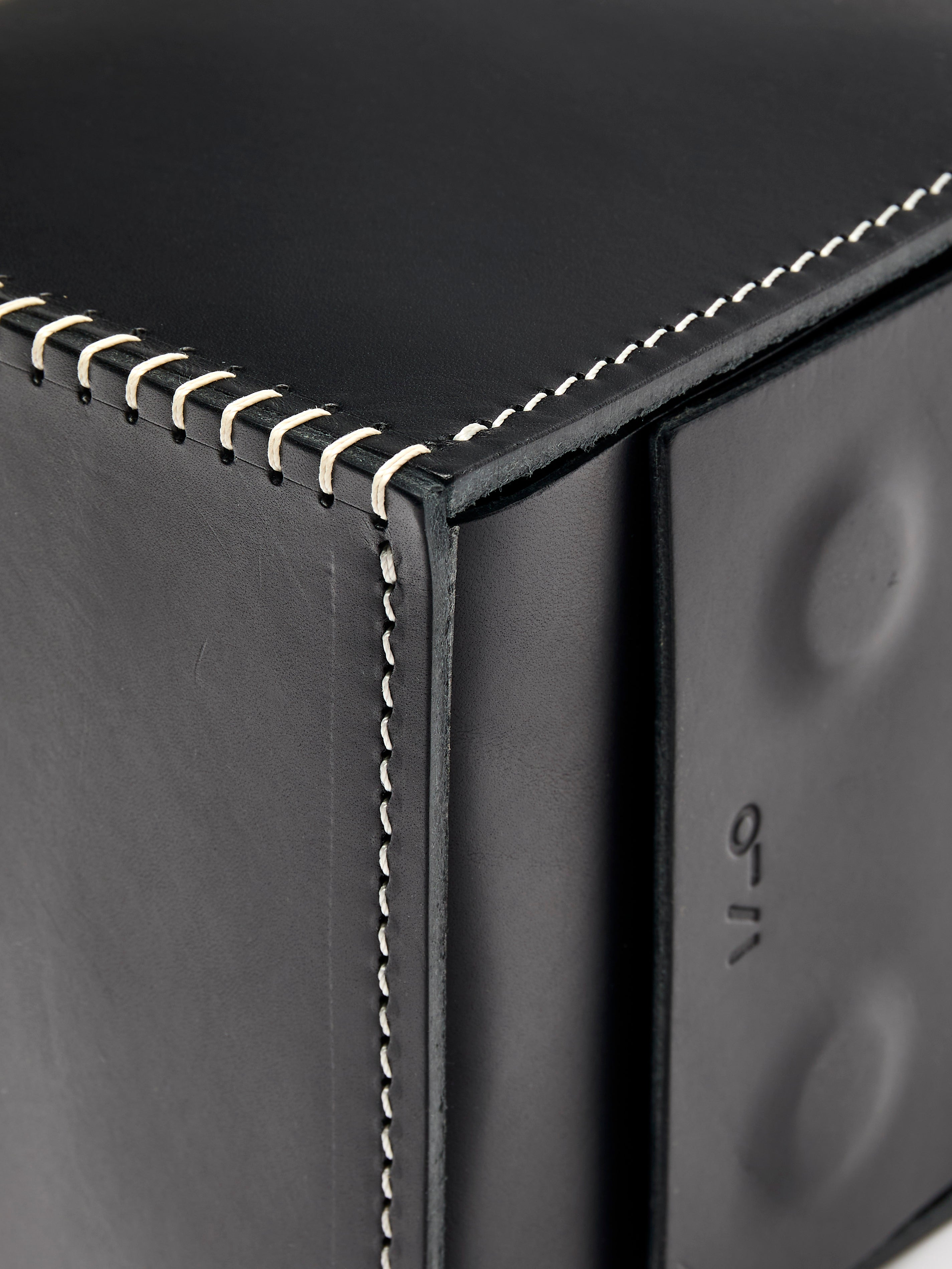 Eyelt Box Black Eyelet Leather Tissue Box by Otzi Studio | ABASK