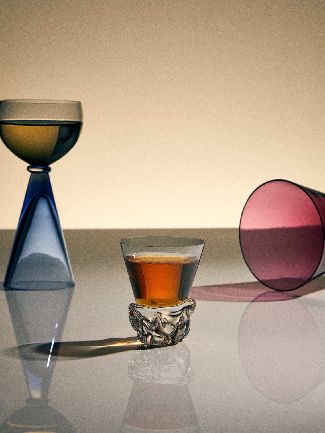 NasonMoretti - Archive Revival 1965 Hand-Blown Murano Shot Glasses (Set of 2) - Clear - ABASK