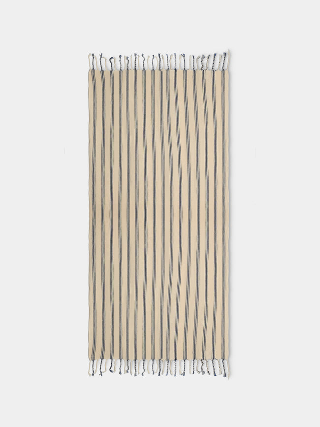Mizar & Alcor - Sapphire Handwoven Linen and Cotton Towels (Set of 2) - Blue - ABASK
