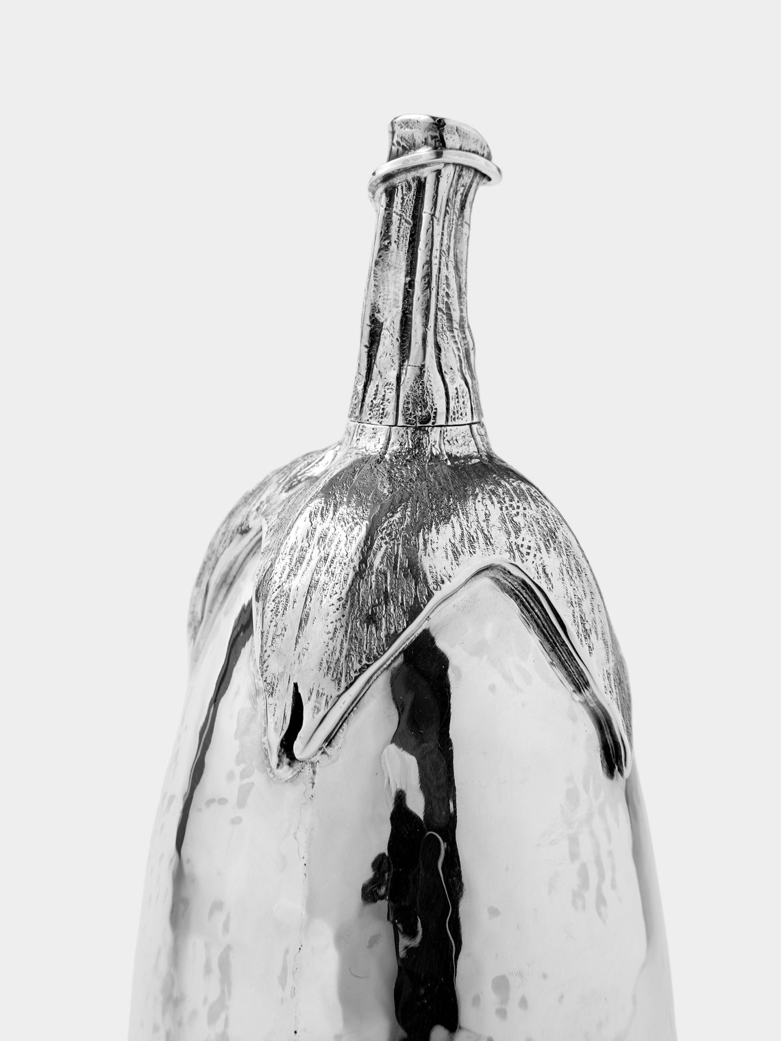 Milanese Silver - Eggplant Sterling Silver Pepper Mill - Silver - ABASK