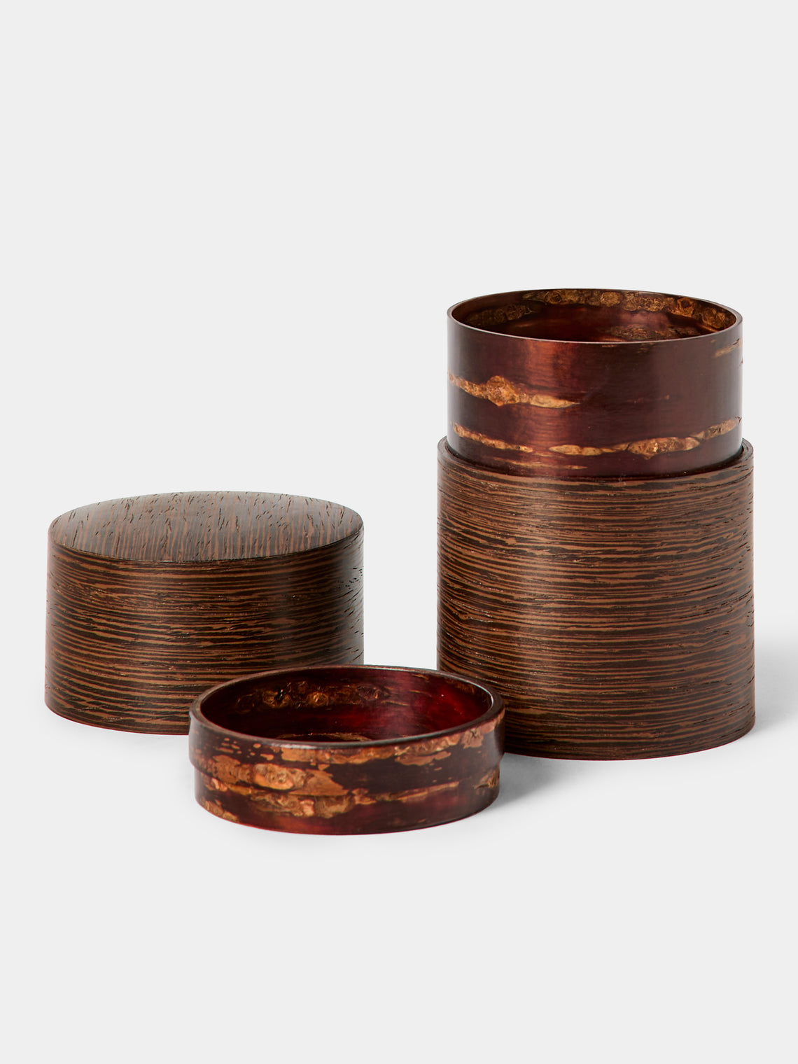 Denshiro - Signature Beeswax-Finish Cherry Bark Tea Canister - Brown - ABASK