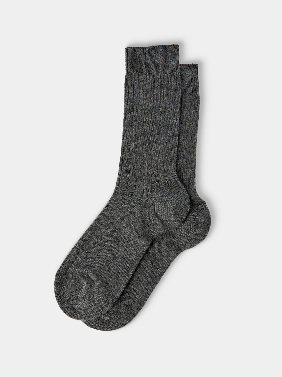 Maria La Rosa - Women's Ribbed Cashmere Socks | One Size - Gray - ABASK - 