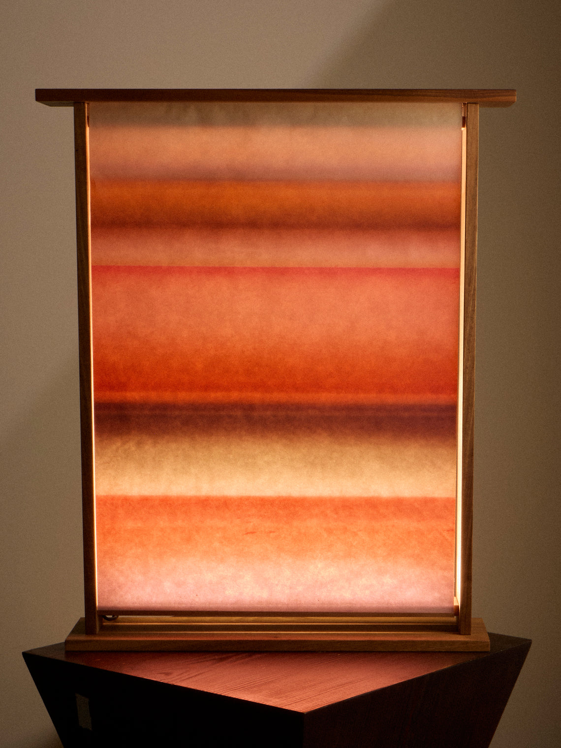 Maxime Prange - Seul Walnut and Washi Paper Table Lamp - Blue - ABASK