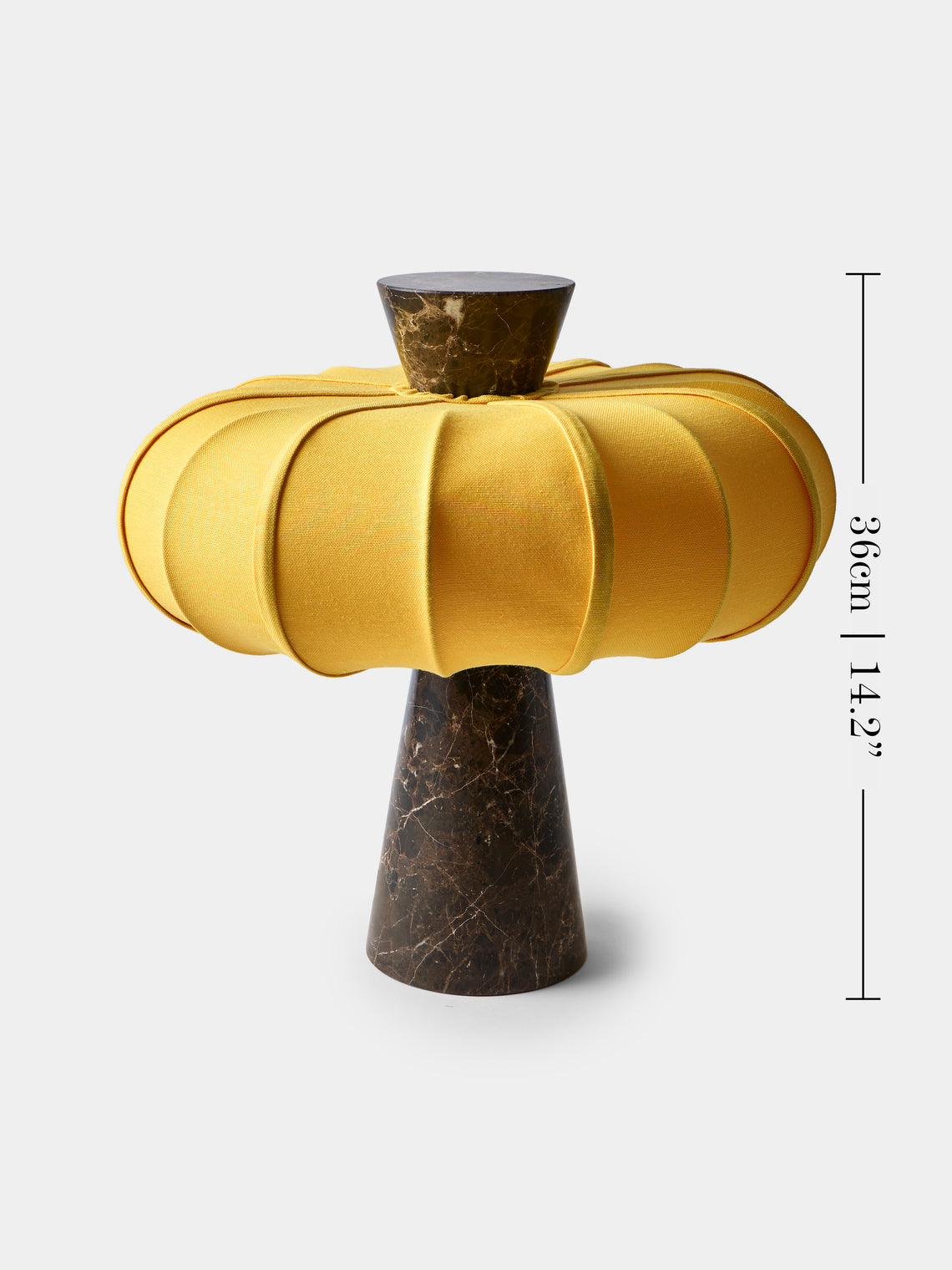 Zavadski - Andorra Art Deco Stone and Fabric Table Lamp - Brown - ABASK