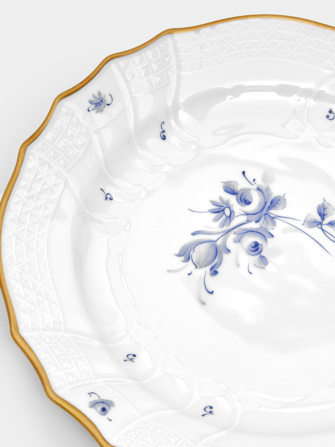 Antique and Vintage - 1960s Lorenz Hutschenreuther Hand-Painted Porcelain Dinner Plates (Set of 12) -  - ABASK