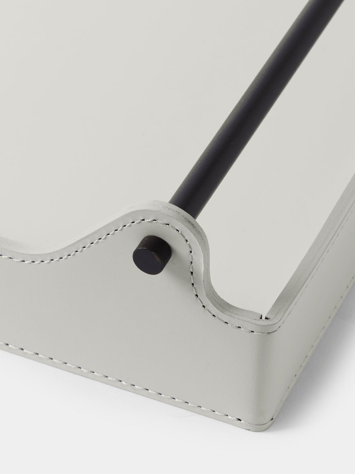RUDI - Circuit Leather Tray (24in/60.5cm) - White - ABASK