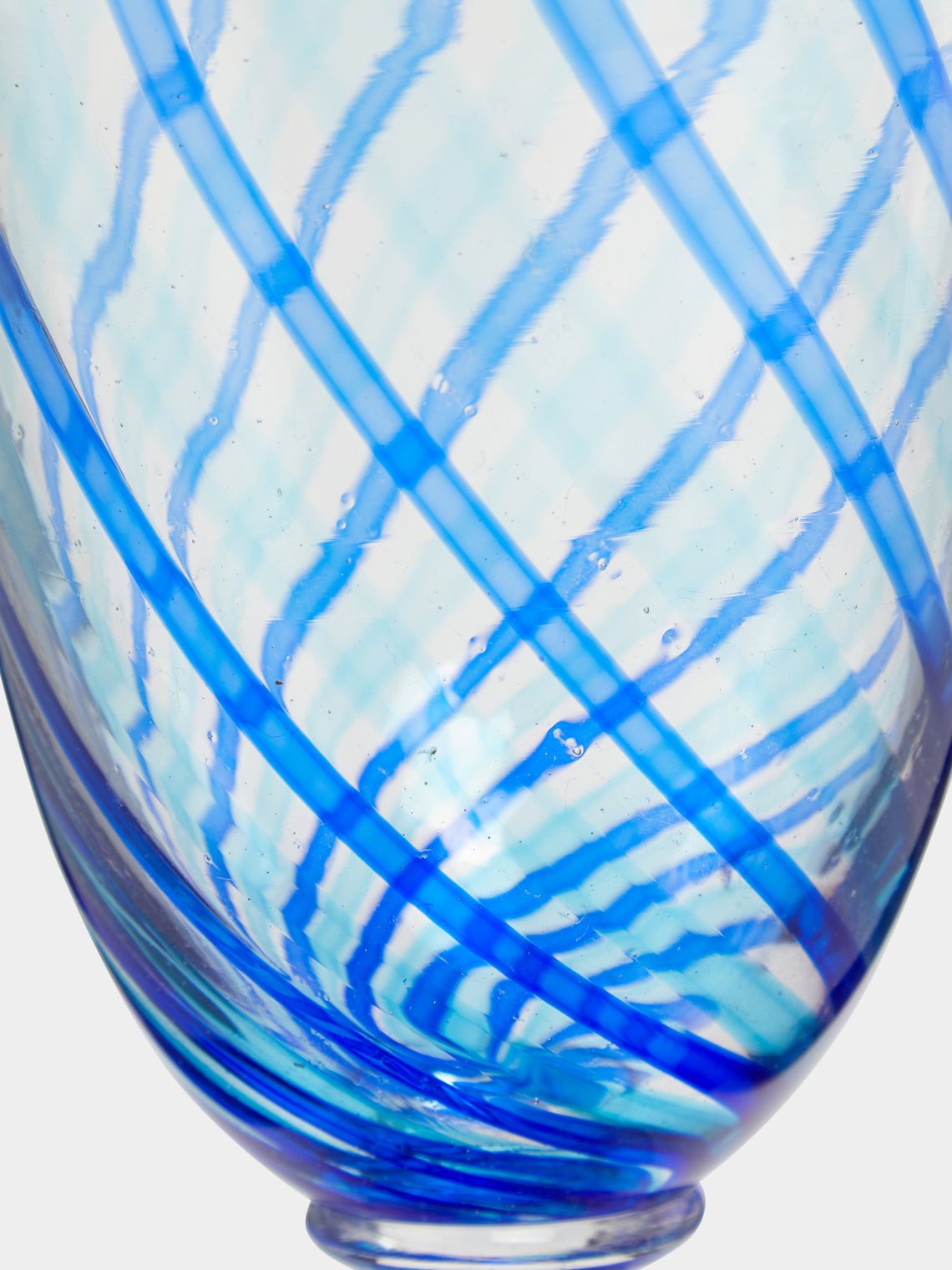 Emsie Sharp - Hand-Blown Striped Wine Glass -  - ABASK