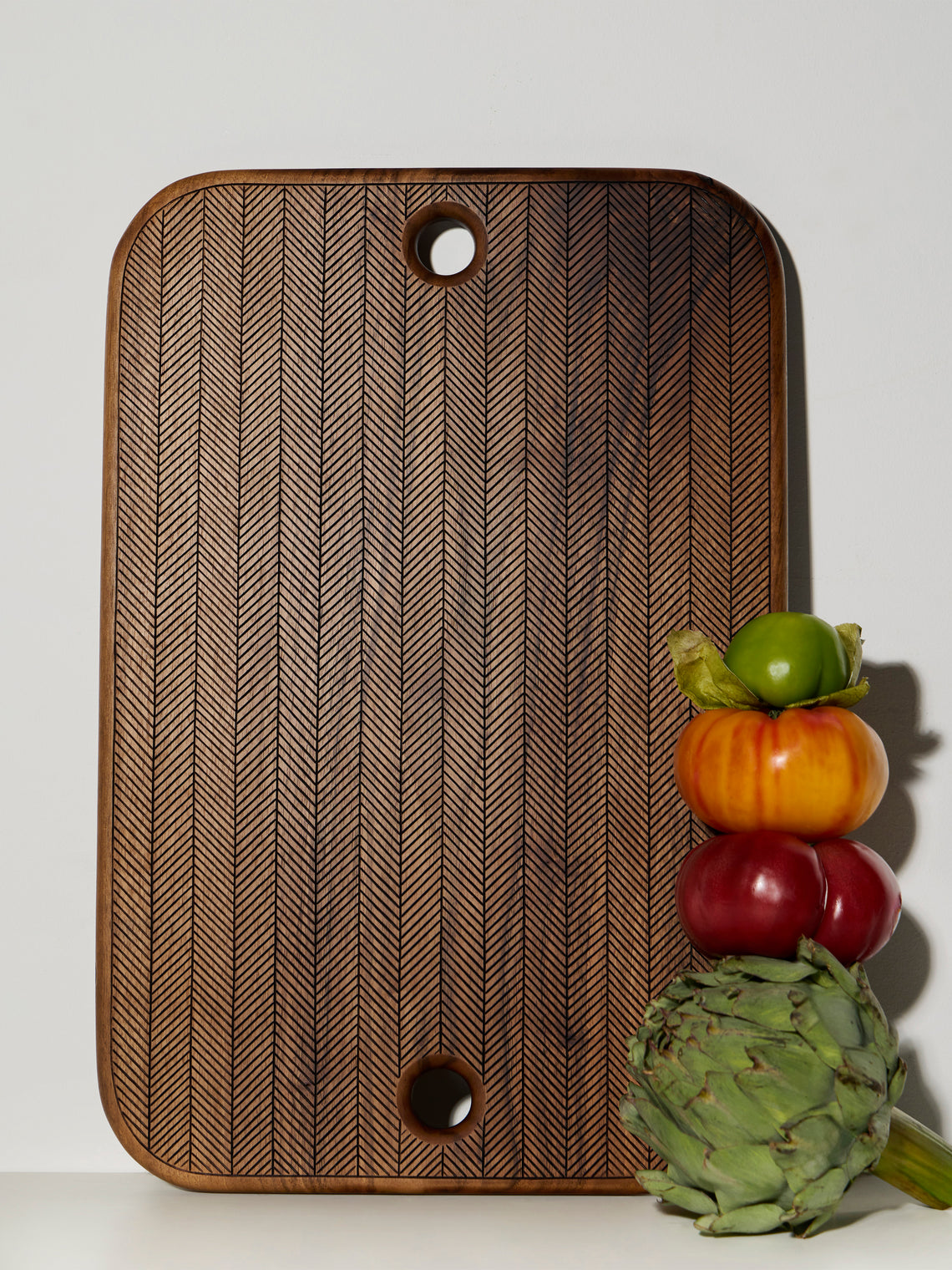 Lucas Castex - Hand-Carved Double-Faced Walnut Serving Board - Dark Brown - ABASK