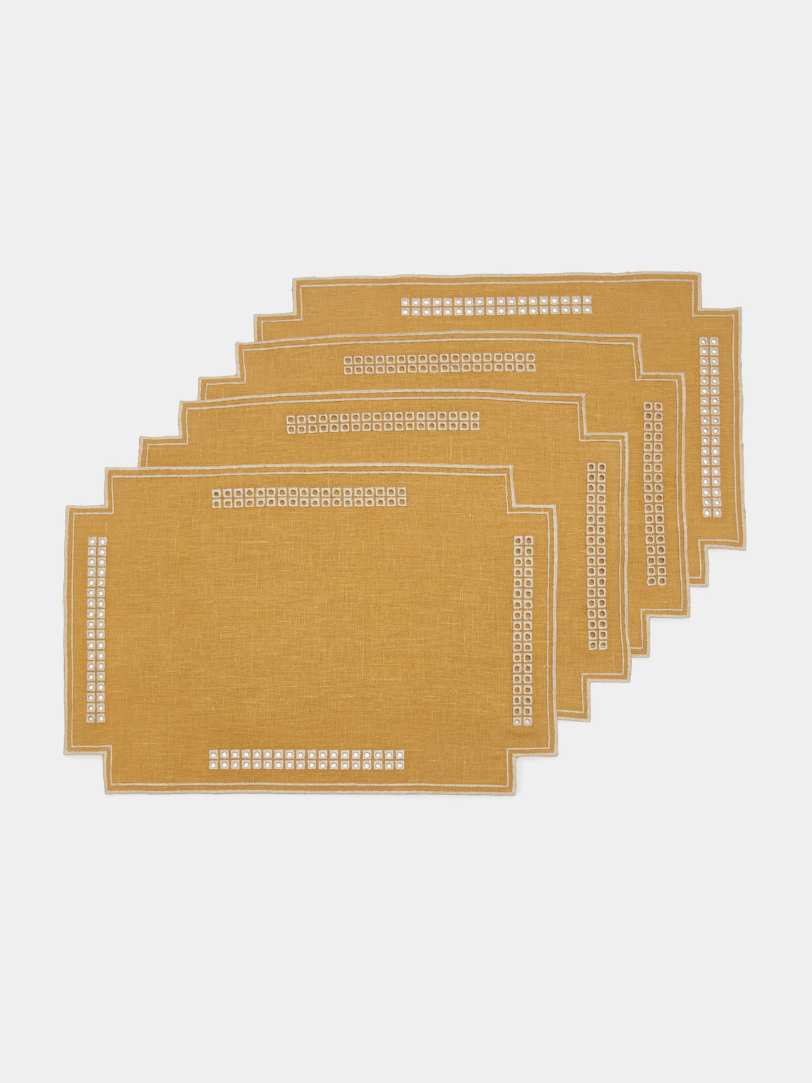 Borgo delle Tovaglie - Eva Embroidered Linen Placemats (Set of 4) -  - ABASK