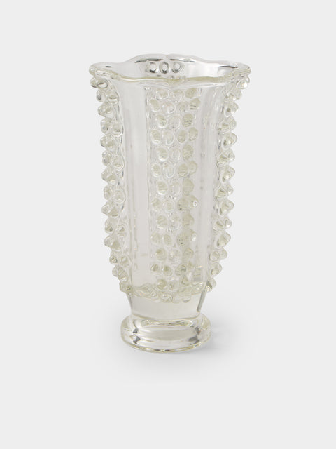 Antique and Vintage - 1930s Ercole Barovier Glass Vase (12in/30.5cm) - Clear - ABASK - 