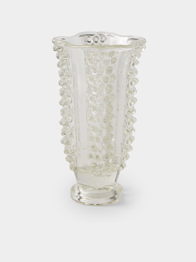 Antique and Vintage - 1930s Ercole Barovier Glass Vase (12in/30.5cm) - Clear - ABASK - 