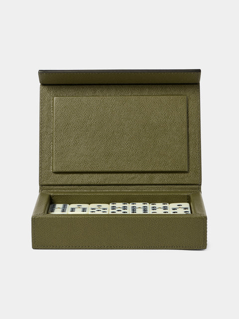 Giobagnara - Parma Leather Dominoes Set - Green - ABASK - 