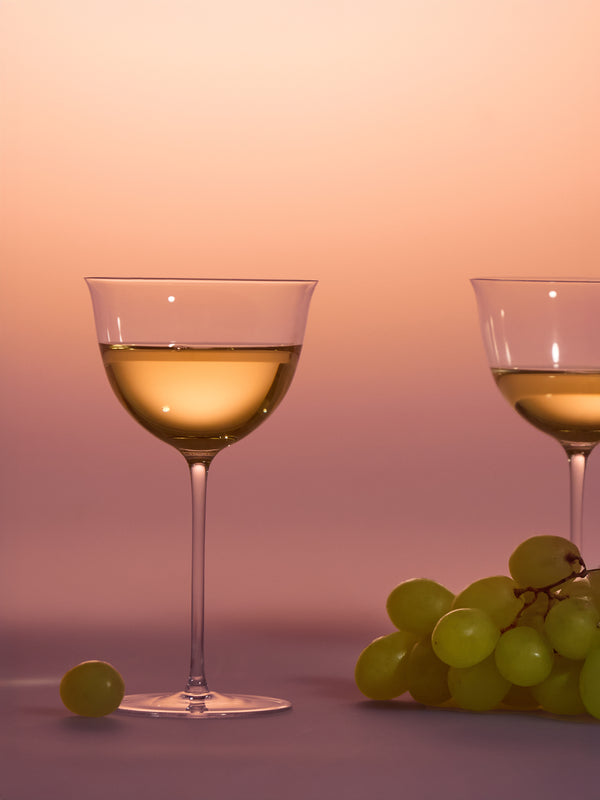 Lobmeyr - Josef Hoffmann Patrician Hand-Blown Crystal White Wine Glasses (Set of 2) - Clear - ABASK