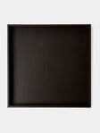 Pinetti - Maxi Leather Square Tray (23.5in/60cm) - Dark Brown - ABASK - 