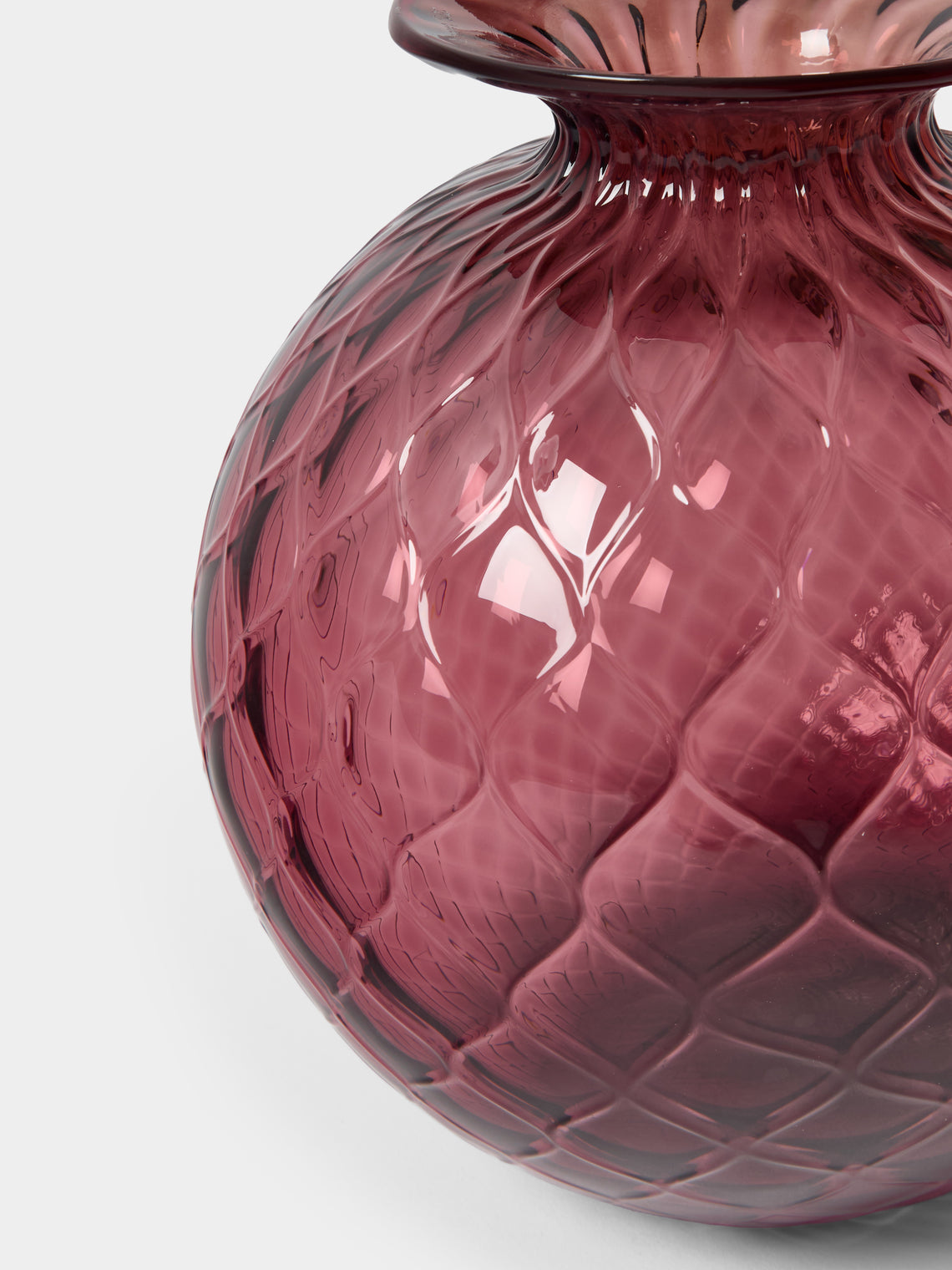 Venini - Monofiore Balloton Hand-Blown Murano Glass Vase (8in/20.5cm) - Pink - ABASK