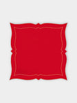 La Gallina Matta - Parentesi Linen Napkins (Set of 4) - Red - ABASK - 