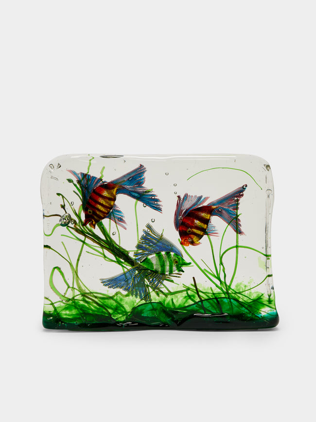 Antique and Vintage - 1950 Gino Cenedese Barbini Aquarium Sculpture - Clear - ABASK - 